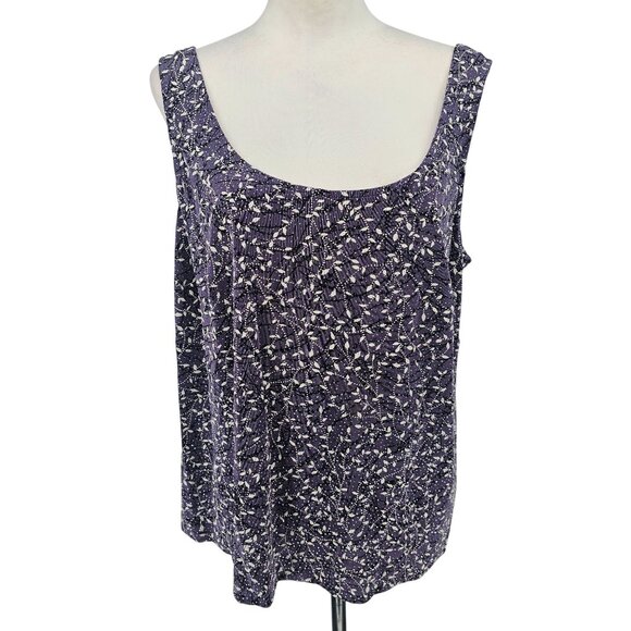 Alex Evenings 2X Jacket & Tank Top Set Purple Glitter Elegant Formal Cocktail - Picture 5 of 10